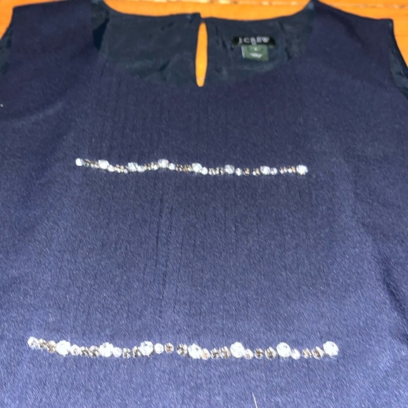 Vintage Jcrew blue sleeveless top with bling - Picture 3 of 5